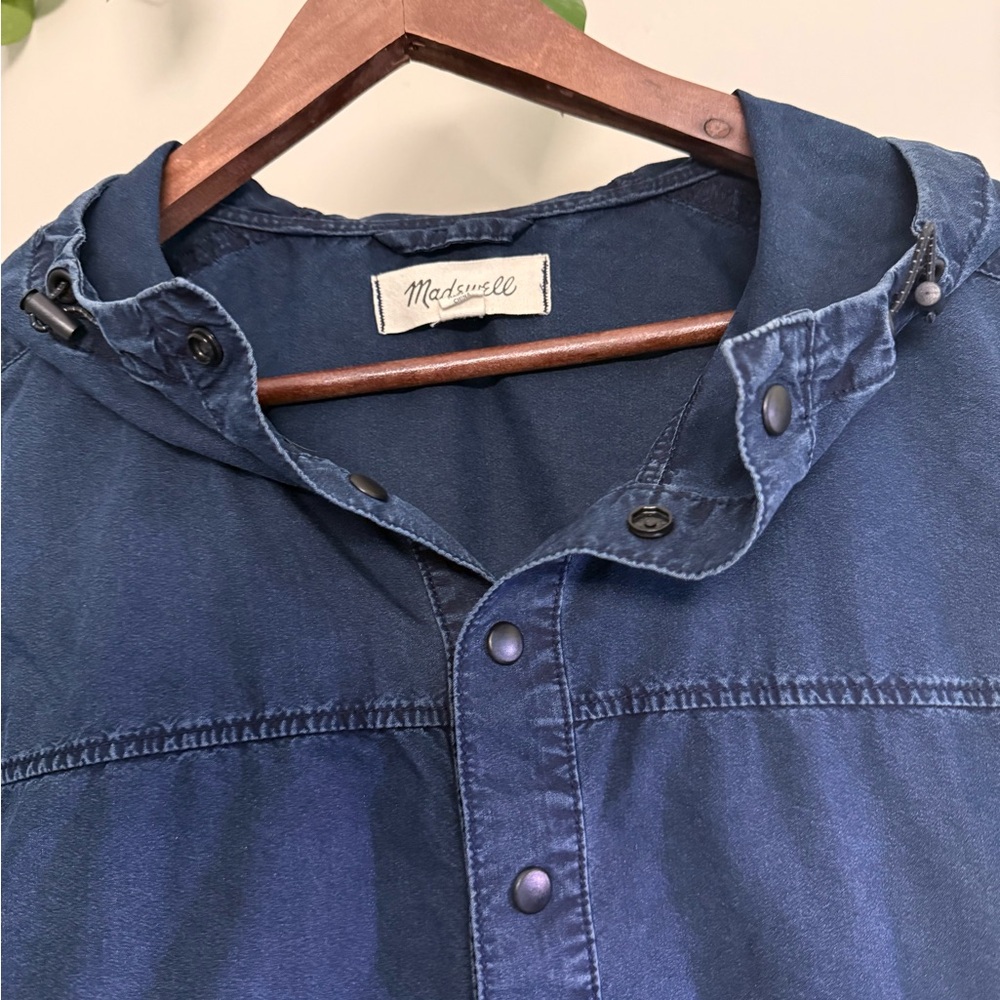 Madewell Navy Pullover Jacket size Medium - image 8